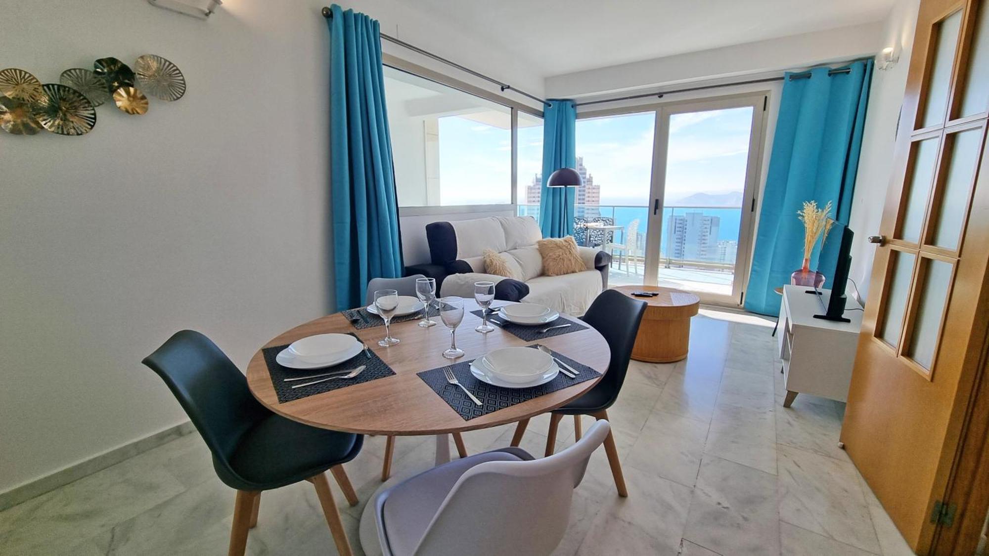 ベニドルムSkyline 18 Terraza Privada Con Impresionantes Vistas Al Marアパートメント エクステリア 写真
